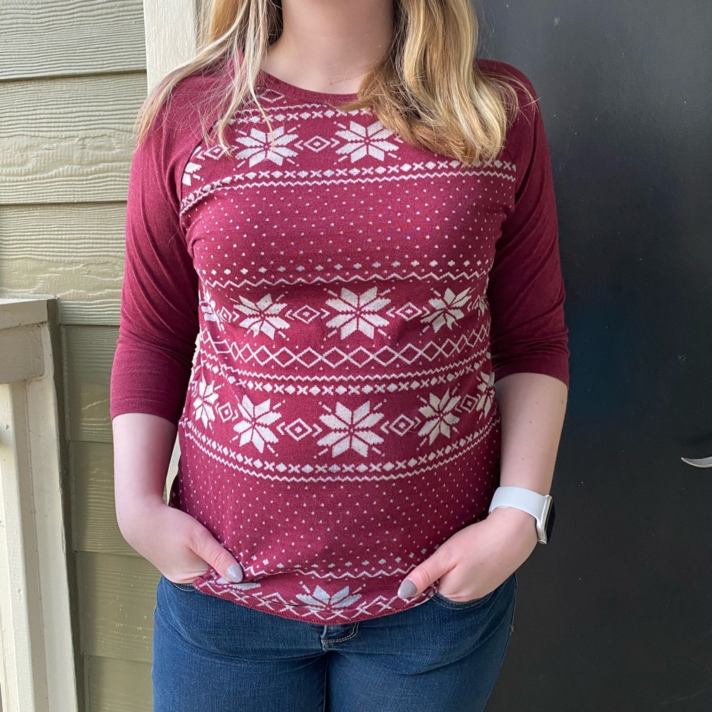 Empyre by Zumiez Maroon Snowflake Shirt